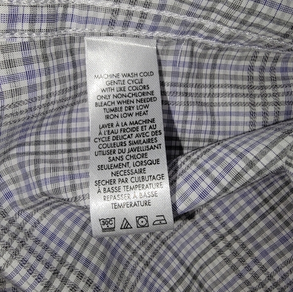 Calvin Klein Gray Casual Button Down Shirt - Picture 7 of 8